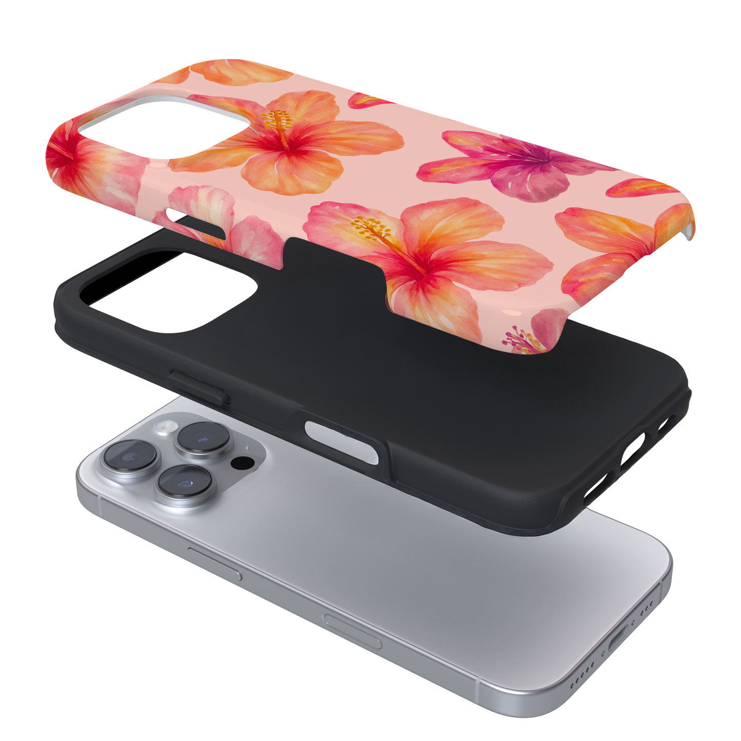Tough Phone Case - Island Girl Pink Hibiscus