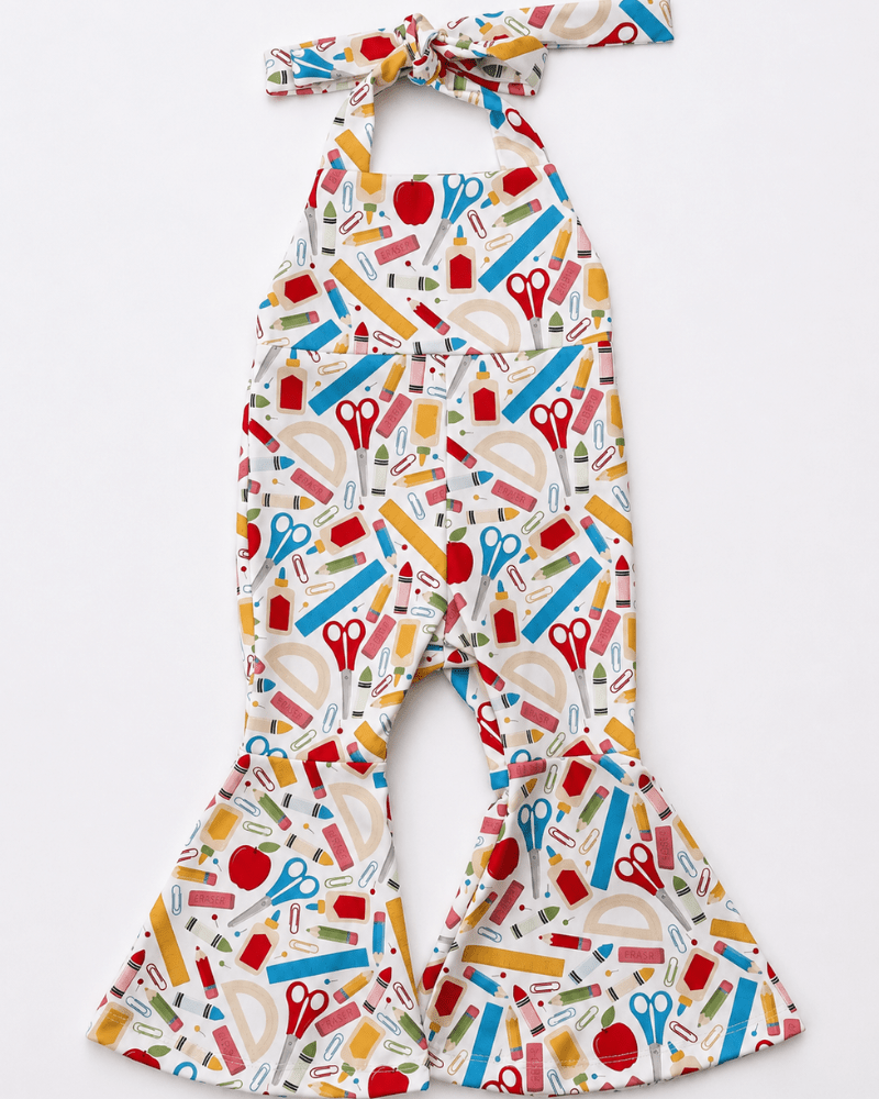 Andi Pleated Bell Bottom Jumpsuit - Little Learner