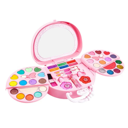 Kids Washable Makeup Toy Set with Portable Pink Handbag – Fun & Creative Pretend Play