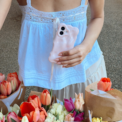 3D Bubble Phone Case - Powder Pink