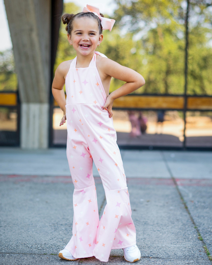 Andi Pleated Bell Bottom Jumpsuit - Stardust