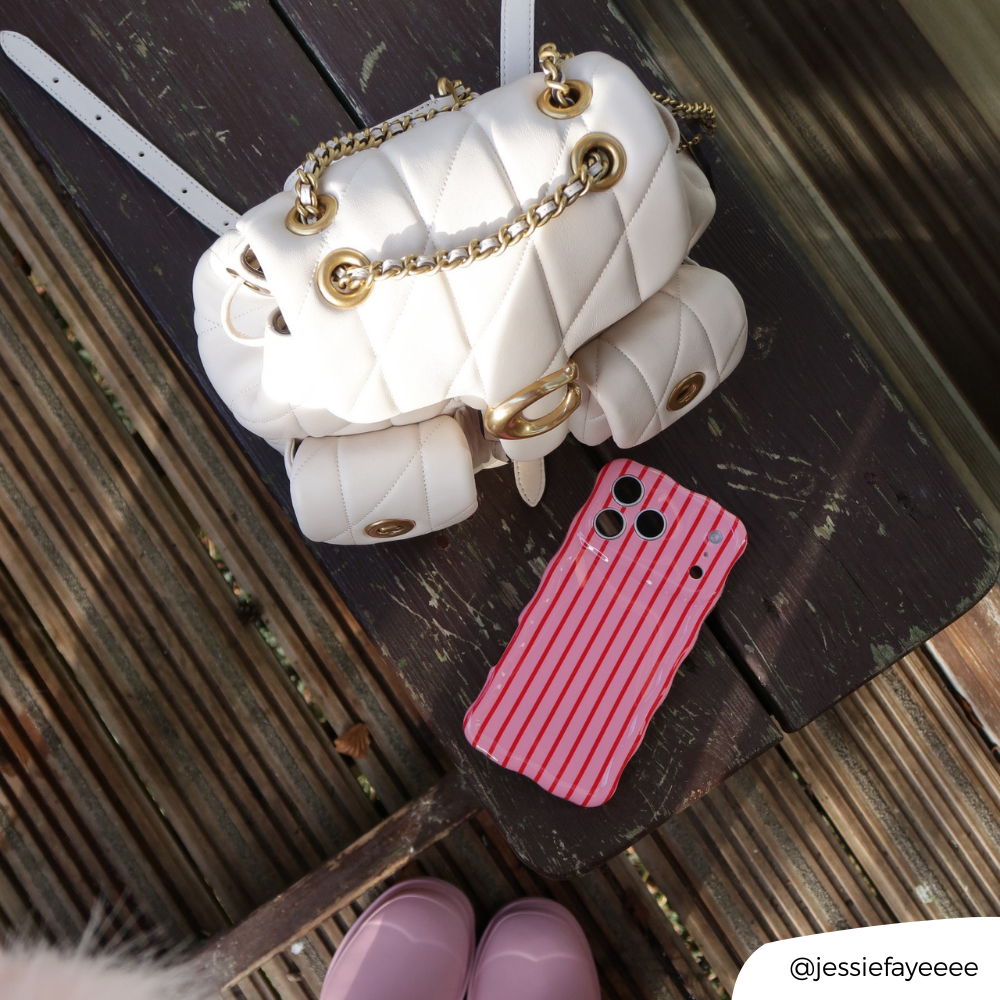 Wavy Phone Case - Cherry Stripes