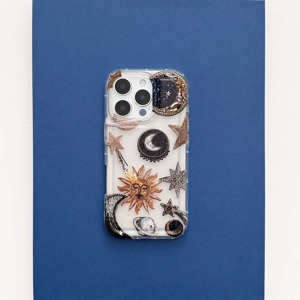 Printed Clear Phone Case - Celestial