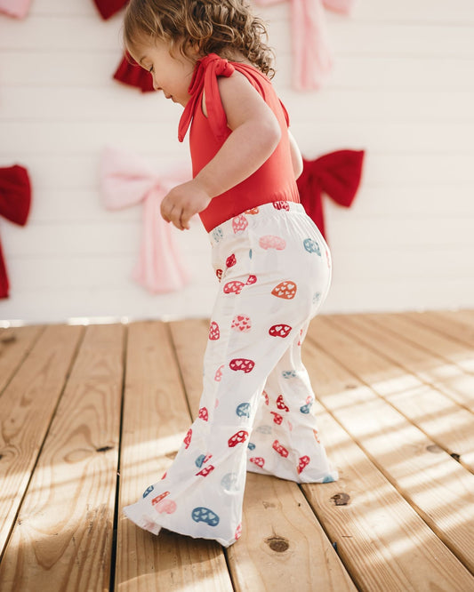 Lina Pleated Bell Bottoms - Toadstools