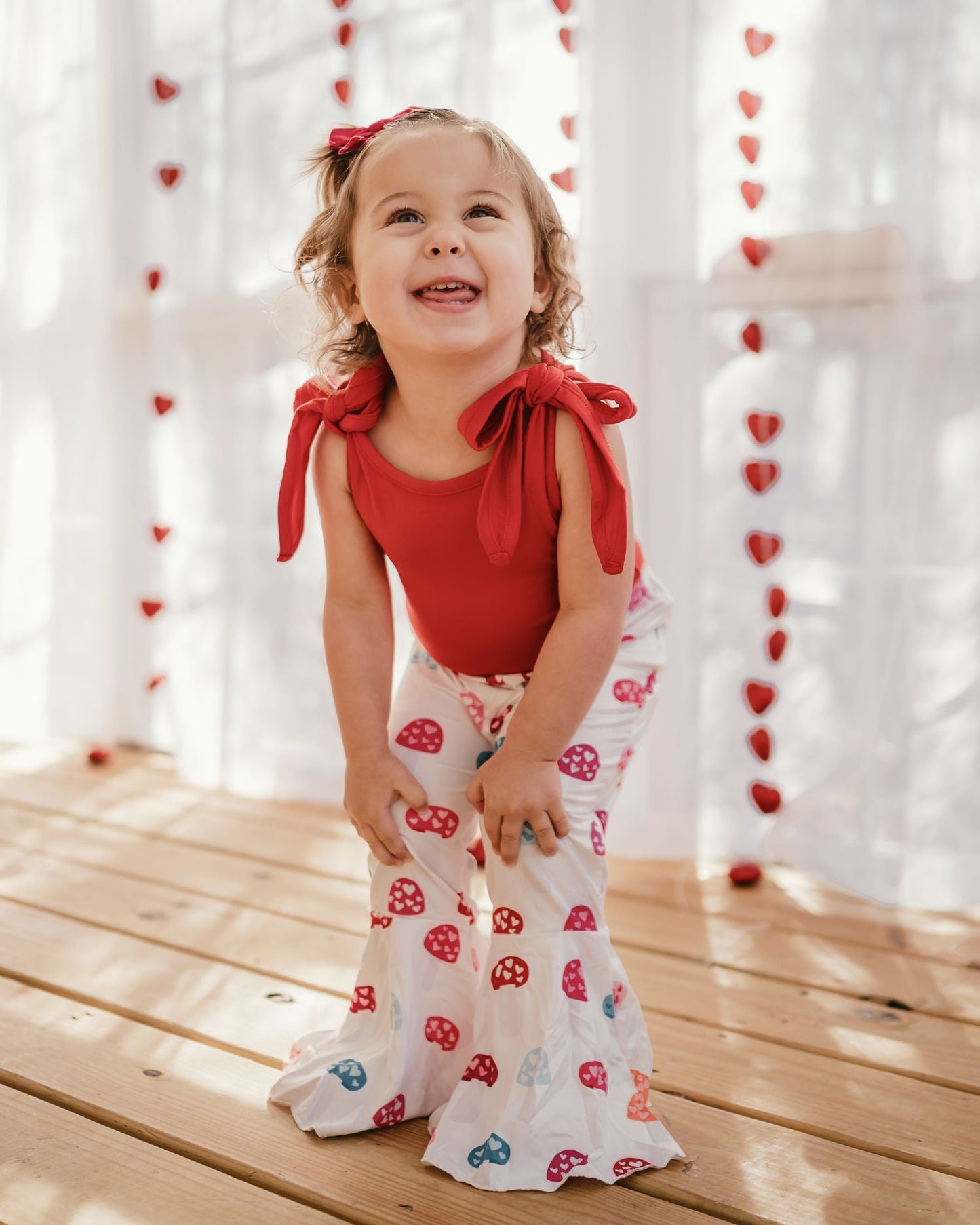 Lina Pleated Bell Bottoms - Toadstools