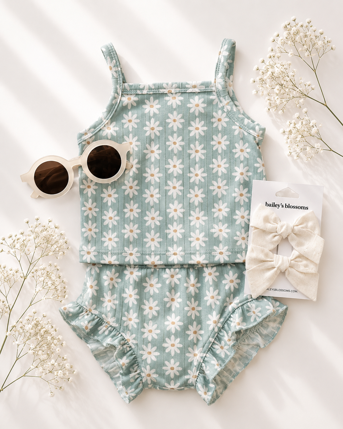 Luna Top & Bloomer Set - Meadow Mist