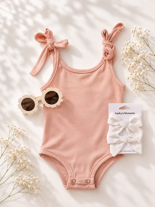 Madden Tie Shoulder Tank Top & Leotard - Honeydew