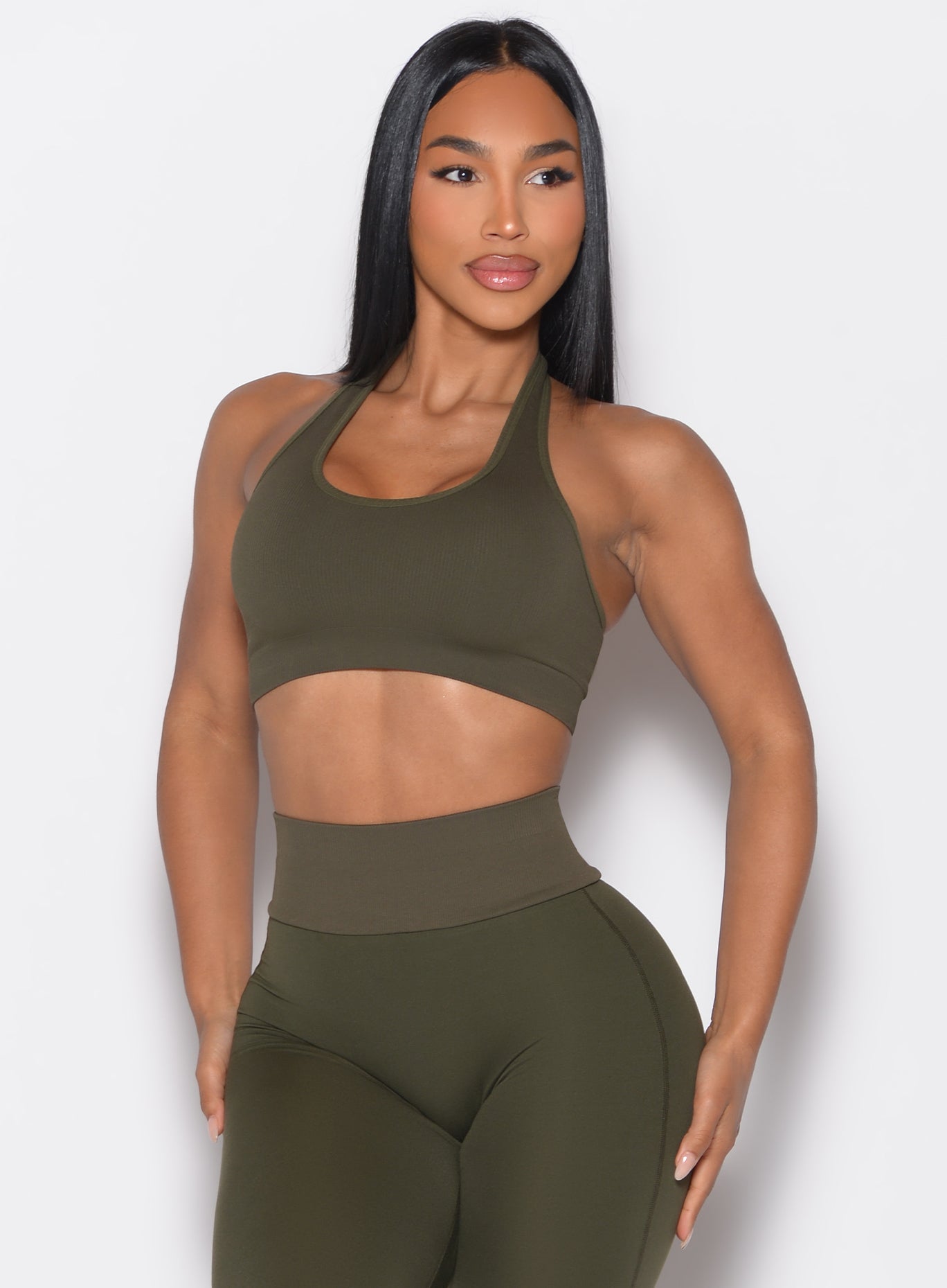 Rib Backless Bra