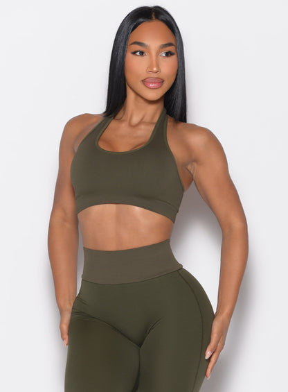 Rib Backless Bra