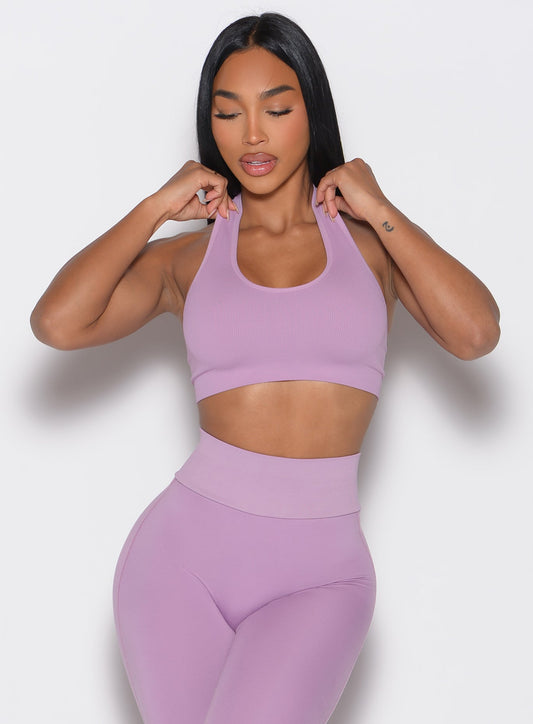 Rib Backless Bra