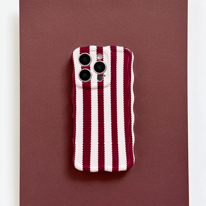 Wavy Phone Case - Blushberry Scallop Stripes