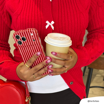 Wavy Phone Case - Mulberry Stripes