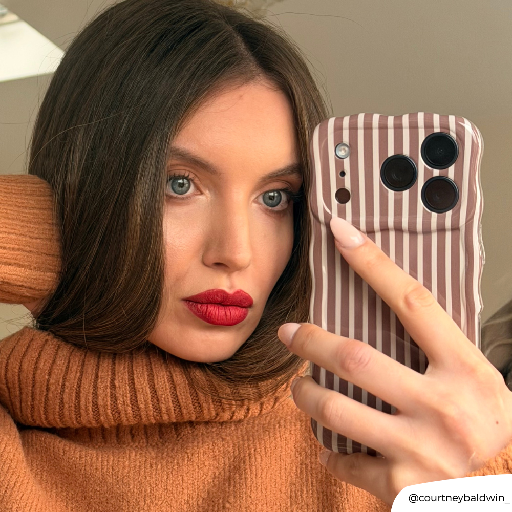 Wavy Phone Case - Chestnut Stripes