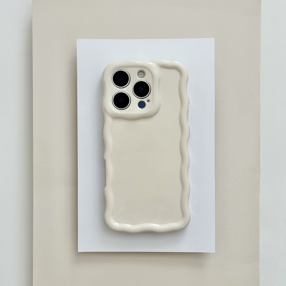 Wavy Phone Case - Cloud Dancer
