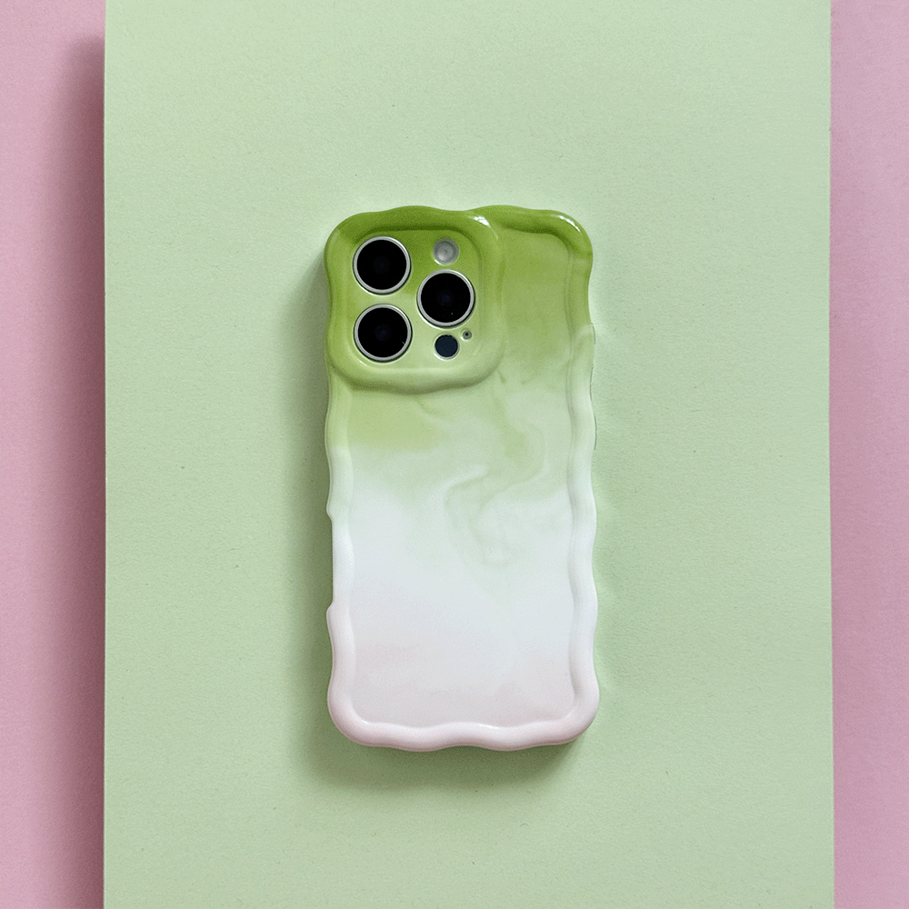 Wavy Phone Case - Strawberry Matcha