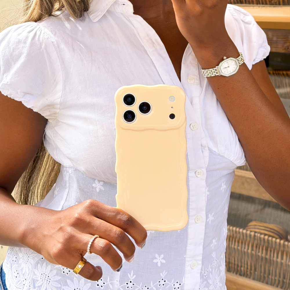 Wavy Phone Case - Peachy Yellow