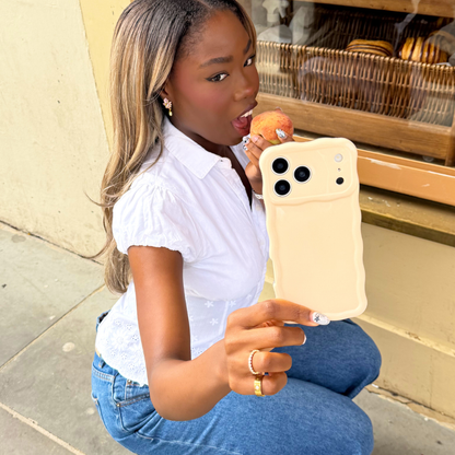 Wavy Phone Case - Peachy Yellow