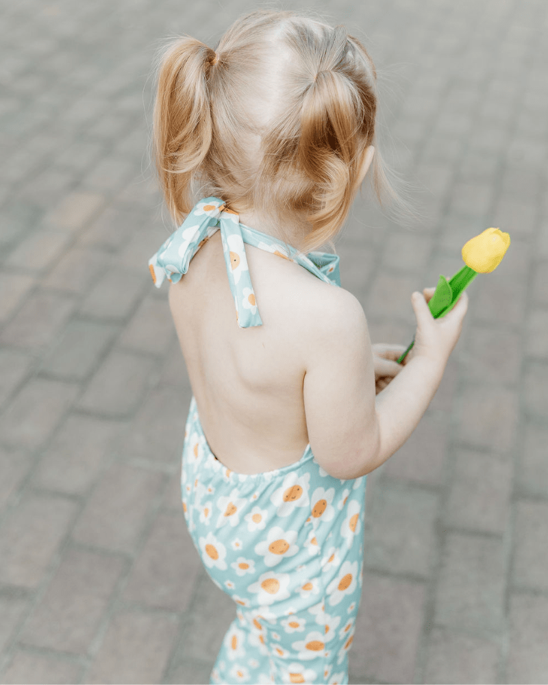 Andi Pleated Bell Bottom Jumpsuit - Happy Daisy