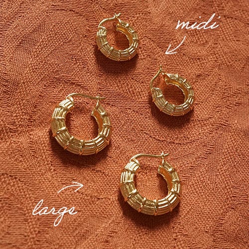 Apollo Large Hoop 18ct Gold Plate