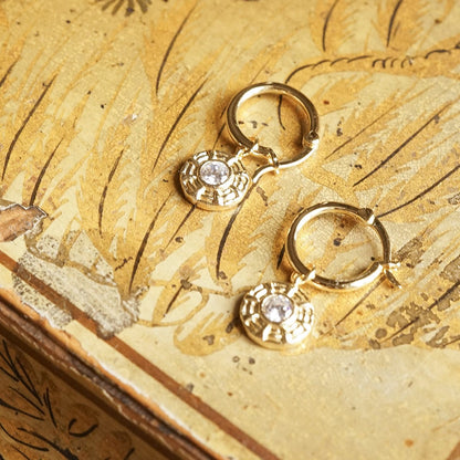 Apollo Sparkle Drop Earrings 18ct Gold Plate