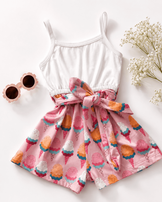Betty Camisole Romper - Sunny Sundae