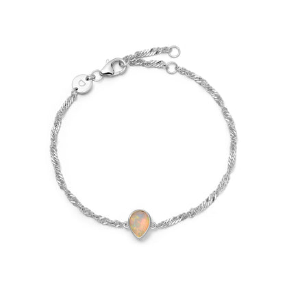 Birthstone Charm Bracelet Sterling Silver