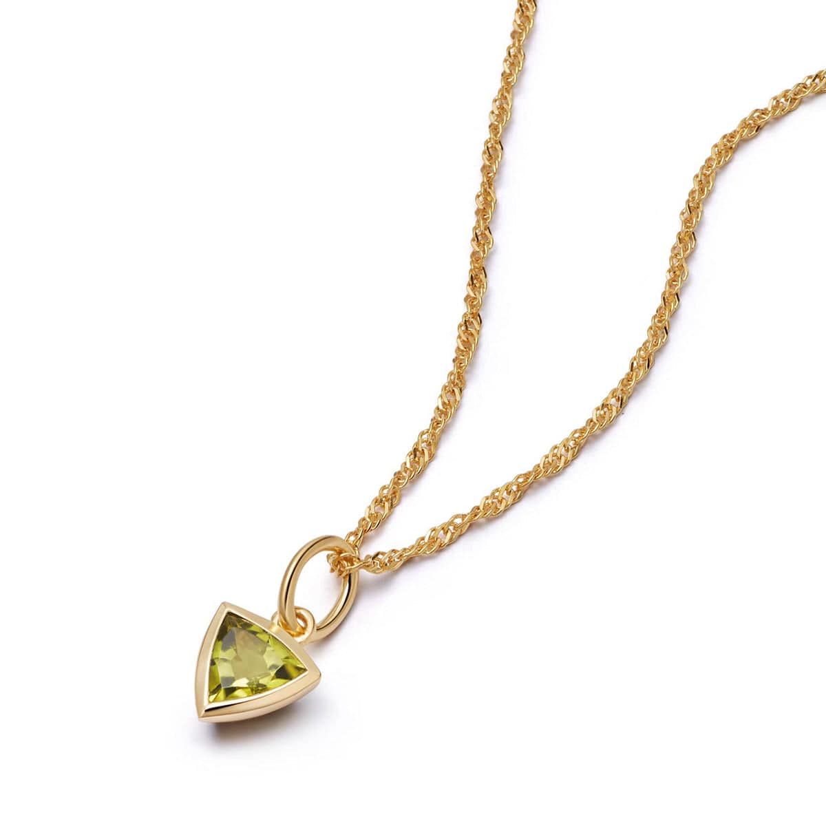 Birthstone Charm Necklace 18ct Gold Plate