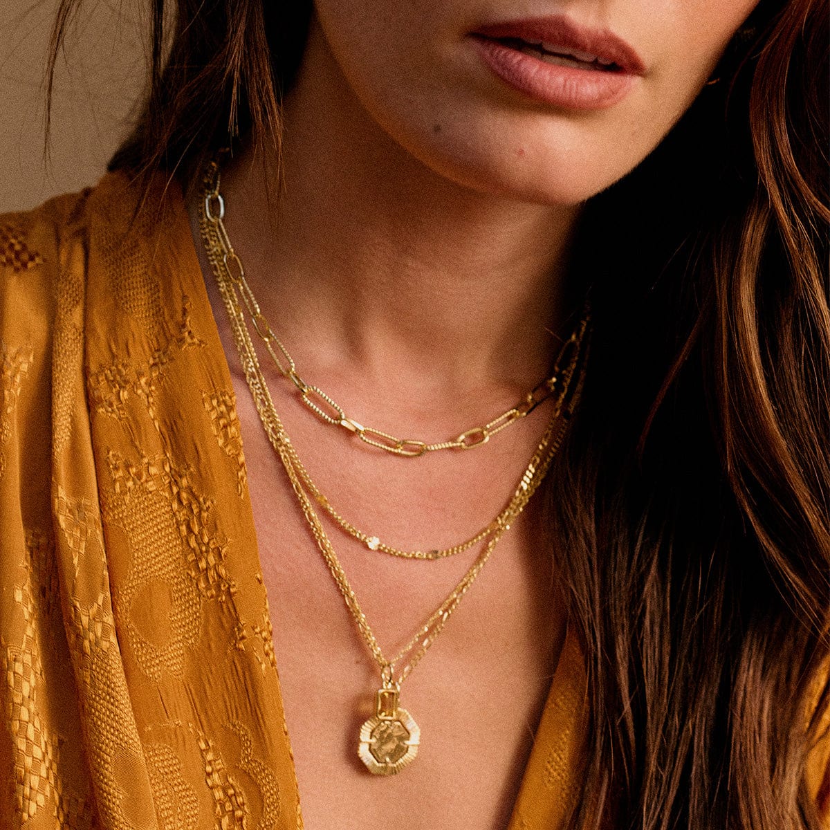 Birthstone Charm Necklace 18ct Gold Plate