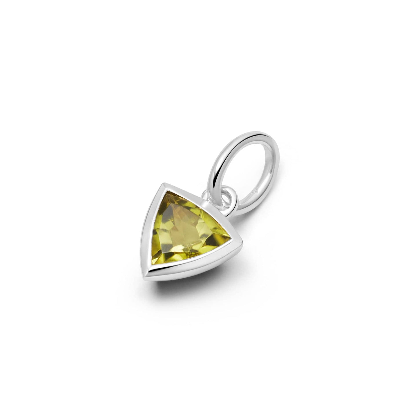 Birthstone Charm Pendant Sterling Silver