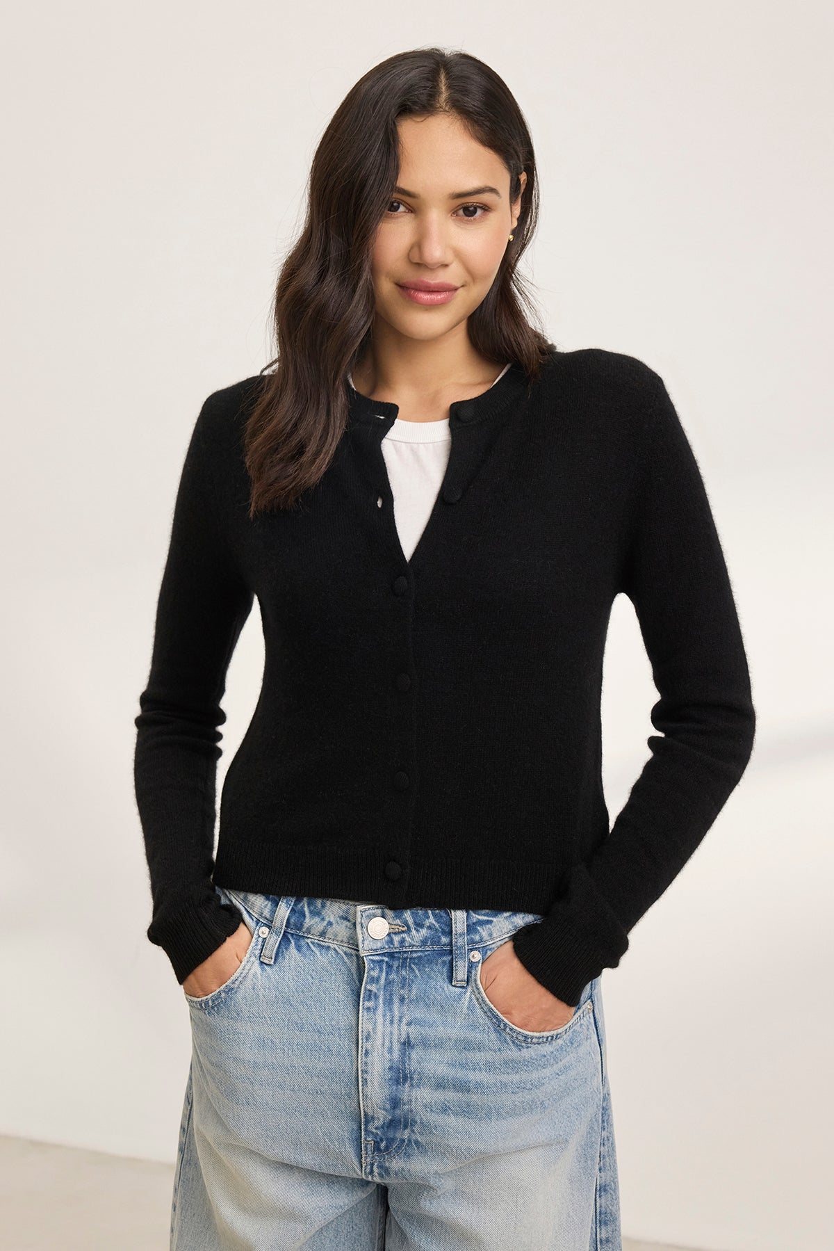 CHRICHET CASHMERE CARDIGAN