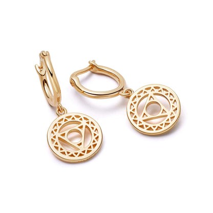 Chakra Earrings 18ct Gold Plate