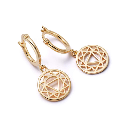 Chakra Earrings 18ct Gold Plate