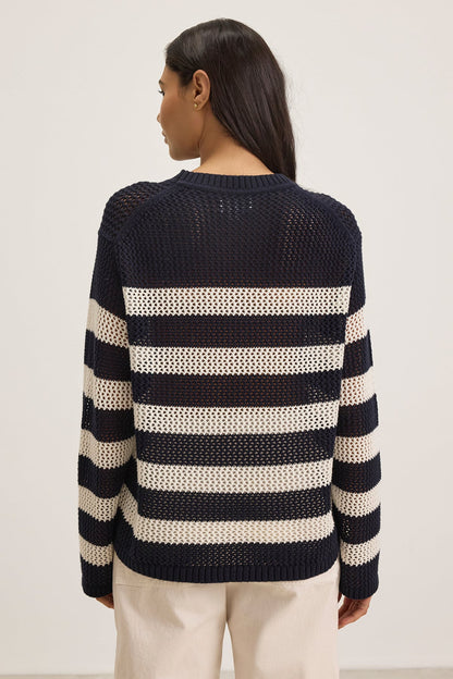 KANAN COTTON CASHMERE MESH SWEATER