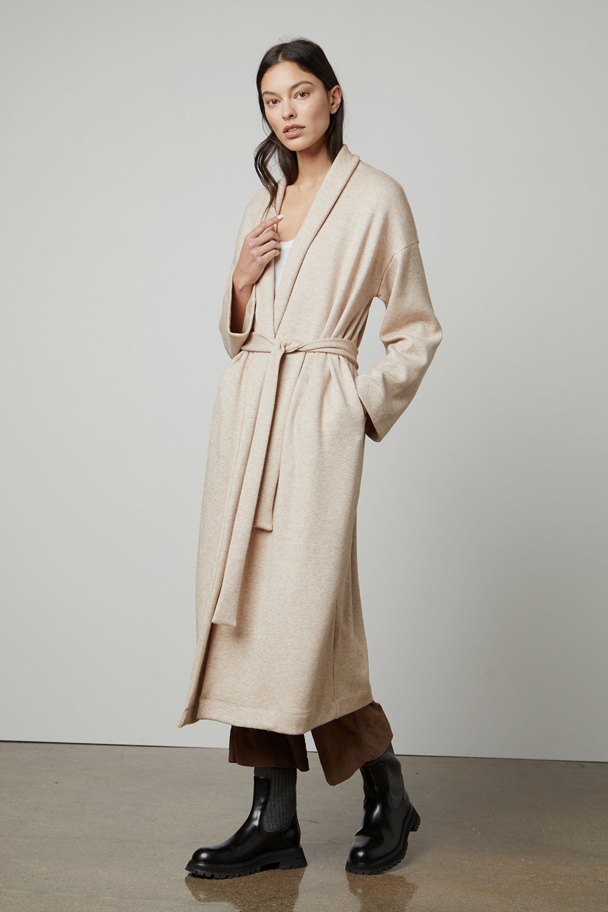 PATRICIA DOUBLE KNIT DUSTER CARDIGAN