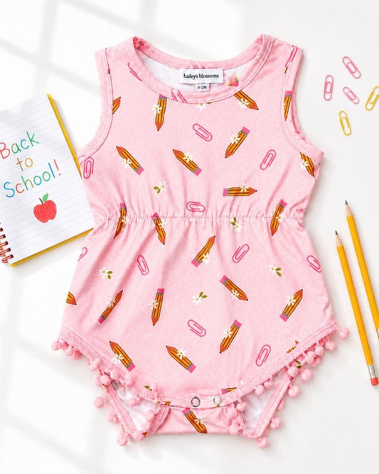 Dillon Pom Pom Romper - Petals & Pencils