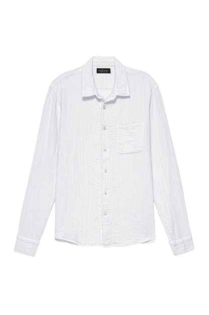 ELTON COTTON GAUZE BUTTON-UP SHIRT