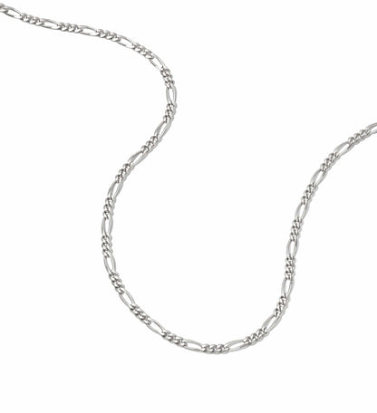Fine Figaro Chain Necklace Sterling Silver