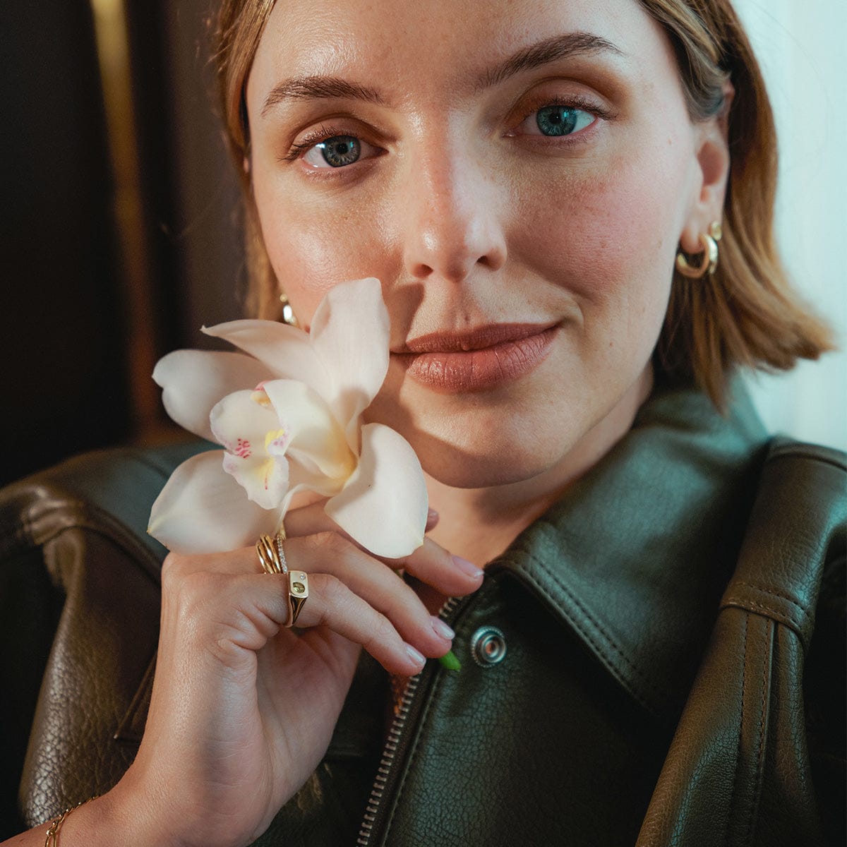 Estée Lalonde Birthstone Signet Ring 9ct Solid Gold