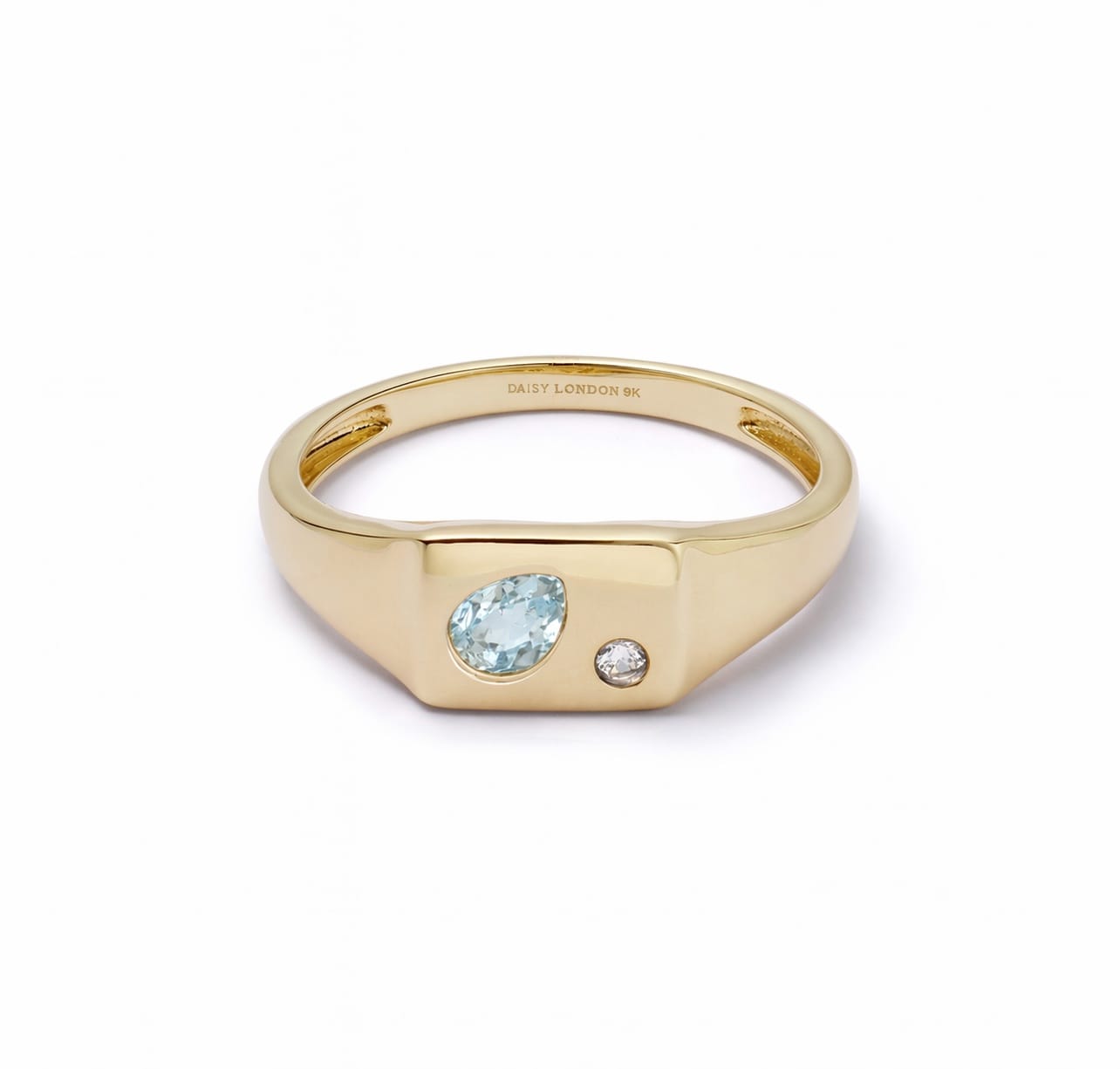 Estée Lalonde Birthstone Signet Ring 9ct Solid Gold