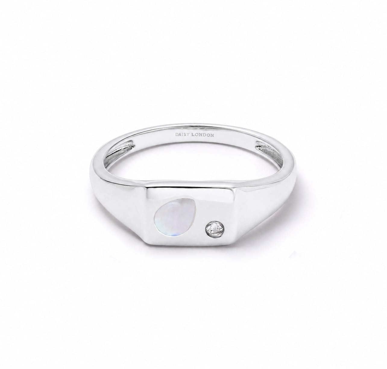 Estée Lalonde Birthstone Signet Ring Sterling Silver