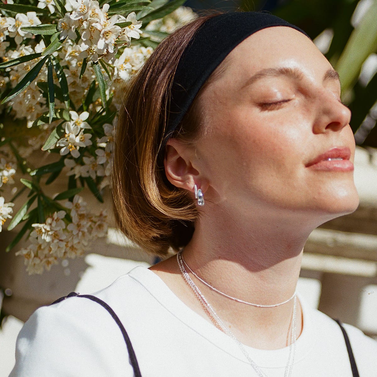 Estée Lalonde Chunky Organic Hoop Earrings Sterling Silver