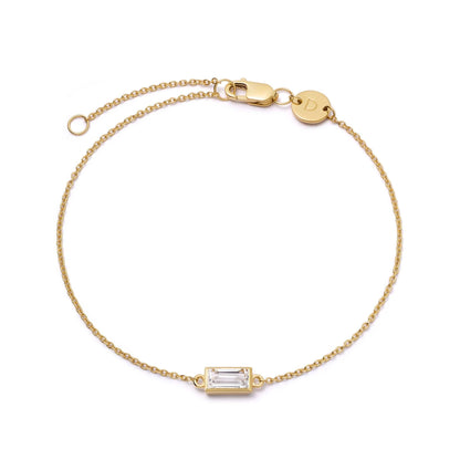Estée Lalonde Fine Baguette Sapphire Bracelet 14ct Solid Gold