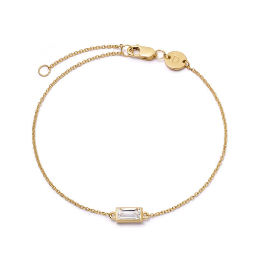 Estée Lalonde Fine Baguette Sapphire Bracelet 14ct Solid Gold