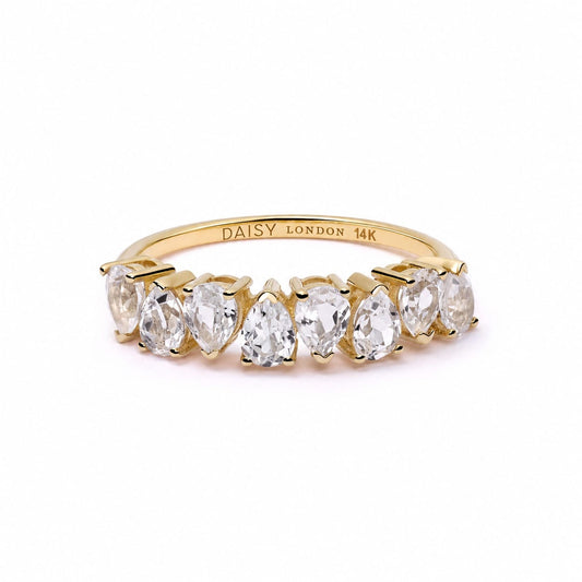 Estée Lalonde Fine Pear Sapphire Ring 14ct Solid Gold