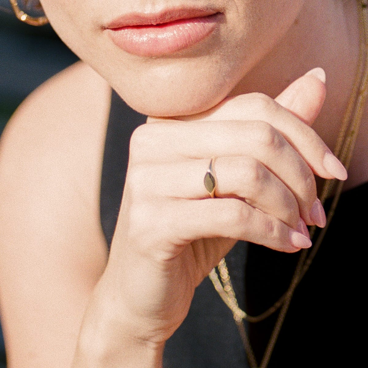 Estée Lalonde Mini Signet Ring 18ct Gold Plate