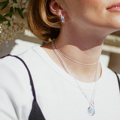 Estée Lalonde Sapphire Pendant Necklace Sterling Silver