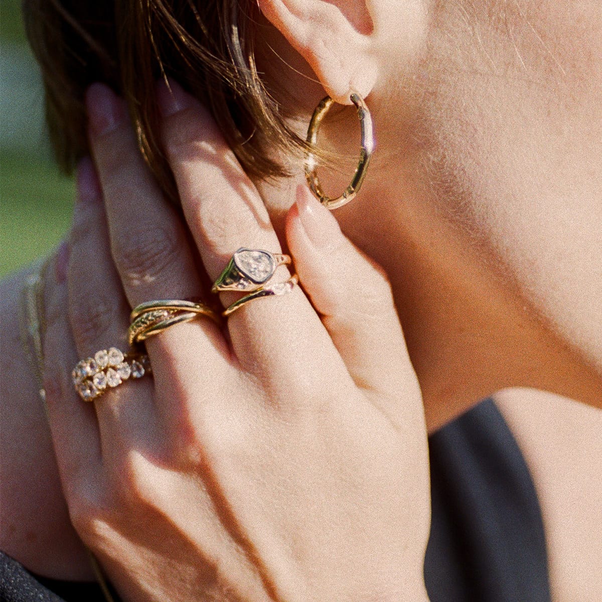 Estée Lalonde Trinity Ring 18ct Gold Plate