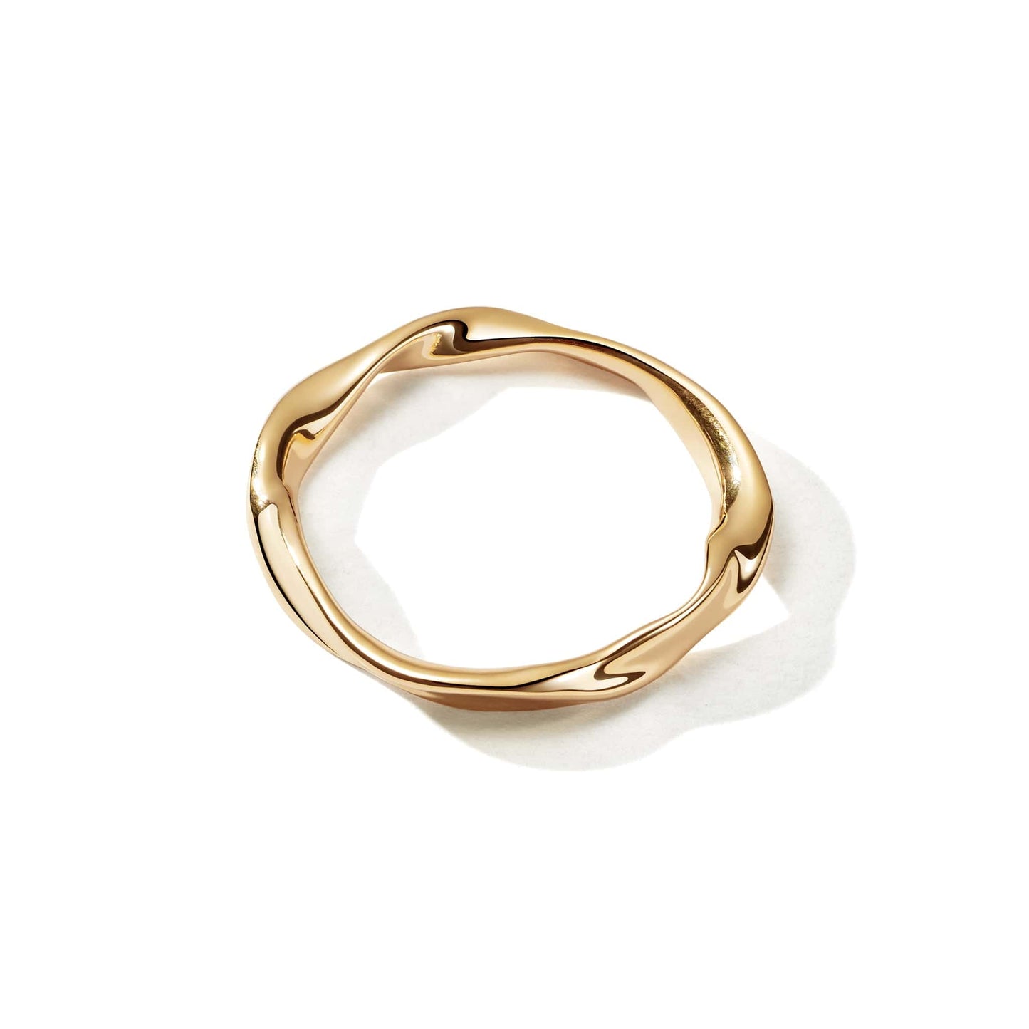 Estée Lalonde Wavy Stacking Ring 18ct Gold Plate