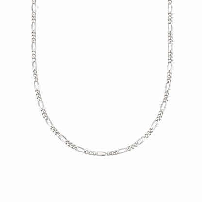 Fine Figaro Chain Necklace Sterling Silver