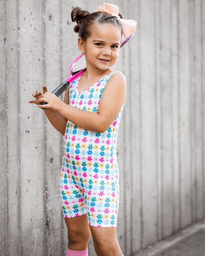 Gigi Bikeshort Romper - Petal Parade